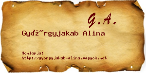 Györgyjakab Alina névjegykártya